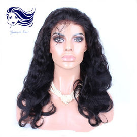 Porcellana Parrucche indiane del pizzo della parte anteriore dei capelli umani 6A per il nero scuro delle donne di colore fornitore