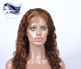 Le parrucche piene reali naturali del pizzo dei capelli umani marrone chiaro con 7A classificano