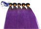 Colore brasiliano porpora a 20 pollici di Ombre del tessuto dei capelli diritti per i Brunettes fornitore