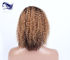 Le parrucche ricce del pizzo della parte anteriore dei capelli umani mettono il colore in cortocircuito di Ombre delle parrucche dei capelli umani fornitore