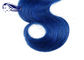 Pacchi blu del tessuto dei capelli del peruviano dei capelli 100 di colore di Wave Ombre del corpo fornitore