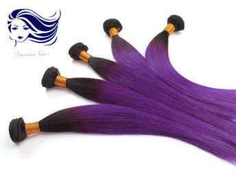 Porcellana Colore brasiliano porpora a 20 pollici di Ombre del tessuto dei capelli diritti per i Brunettes distributore