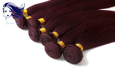 Porcellana Tessuto brasiliano diritto colorato rosso dei capelli di Remy di estensioni dei capelli umani distributore
