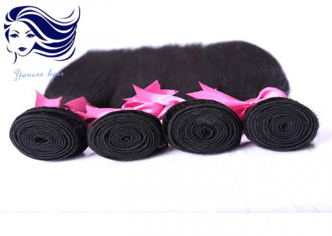 estensioni peruviane vergini a 10 pollici dei capelli 7A per la seta delle donne di colore diritto