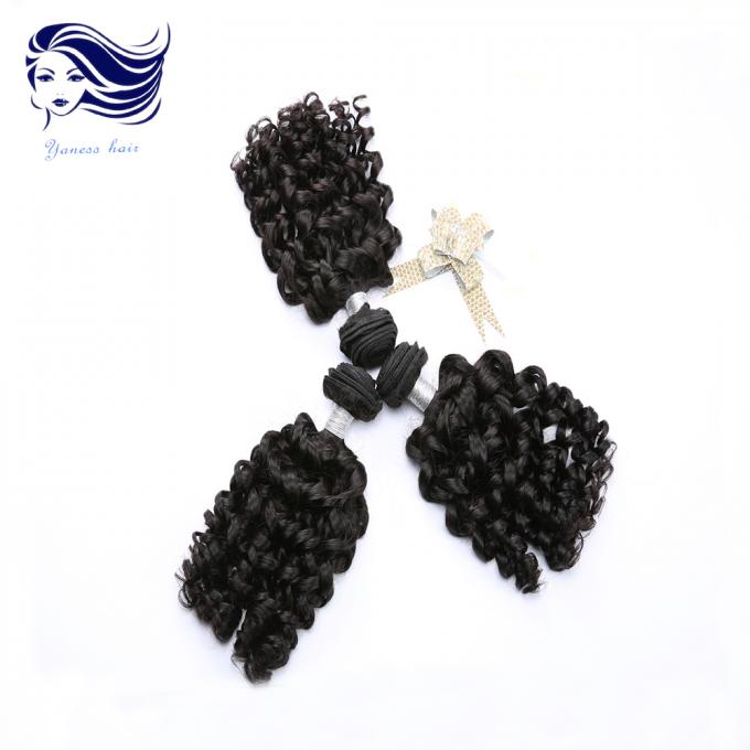 Tessitura vergine nera ebano dei capelli di Aunty Funmi Hair Unprocessed Peruvian