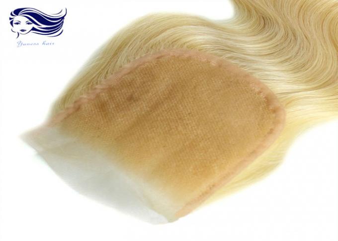 I capelli brasiliani di Wave del corpo della chiusura della cima del pizzo di Remy della bionda liberano lo stile
