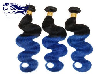 Porcellana Pacchi blu del tessuto dei capelli del peruviano dei capelli 100 di colore di Wave Ombre del corpo fornitore