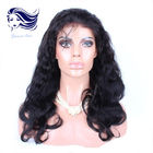 Parrucche indiane del pizzo della parte anteriore dei capelli umani 6A per il nero scuro delle donne di colore