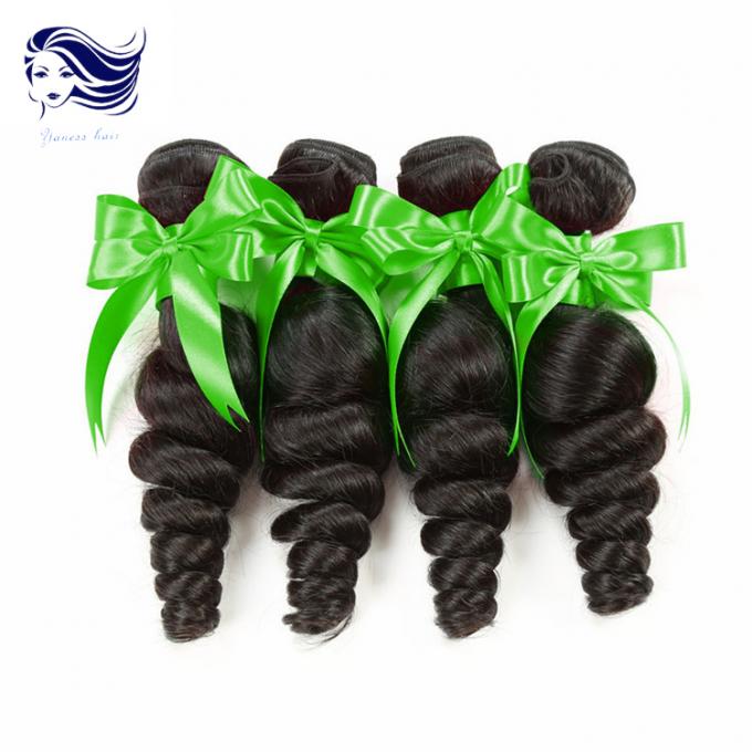 capelli ondulati neri ebano di estensioni non trattate dei capelli umani di 7A Sensationnel