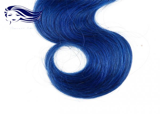 Pacchi blu del tessuto dei capelli del peruviano dei capelli 100 di colore di Wave Ombre del corpo